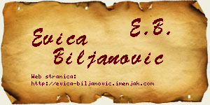 Evica Biljanović vizit kartica
